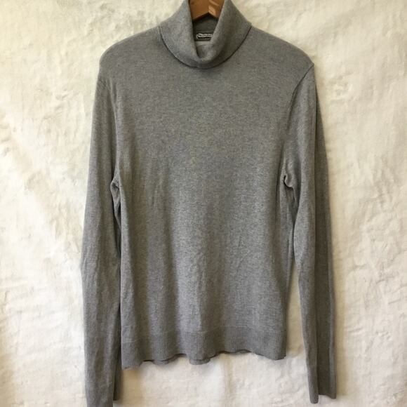 Abercrombie & Fitch Light Gray Cashmere-Blend Turtleneck Sweater - Picture 2 of 12